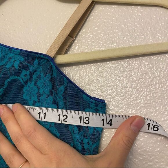 Revolution Dance Costume lyrical navy blue teal lace IN WAVES RC20988 LC - Picture 10 of 12